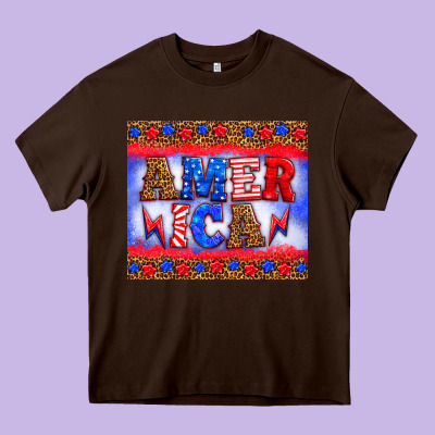 America Thunderbolt Heavy Core Tee Designed By Hra Design Shop