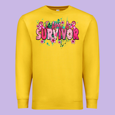 I Am A Survivor Cancere Awareness Premium Sweatshirt Designed By Howdyjamesfarm