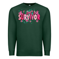Sports Green I am a survivor Cancere Awareness Premium Sweatshirt - HowdyJamesFarm