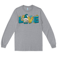 Heather Grey love winter gnome Long Sleeve Tee - NancyCooperArtShop