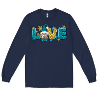 Navy love winter gnome Long Sleeve Tee - NancyCooperArtShop