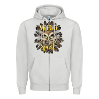 Dove Grey wild spirit owl Zipper Hoodie - BarkalooDesign