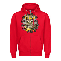 Red wild spirit owl Zipper Hoodie - BarkalooDesign