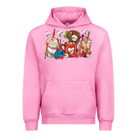 Fuchsia Pink Baseball Coffee Cups Urban Hoodie - FaDigitalArtStudio