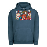 Pigment Midnight Navy Baseball Coffee Cups Urban Hoodie - FaDigitalArtStudio