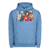 Pigment Pebble Blue Baseball Coffee Cups Urban Hoodie - FaDigitalArtStudio