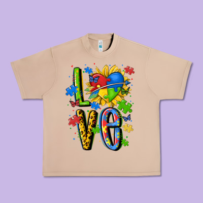 Autism Love Urban Heavy Tee Designed By Maliassmallbusiness
