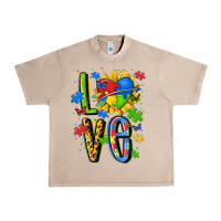 French Oak autism love Urban Heavy Tee - MaliasSmallBusiness