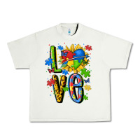 Pistachio autism love Urban Heavy Tee - MaliasSmallBusiness