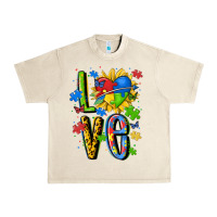 Sandshell autism love Urban Heavy Tee - MaliasSmallBusiness