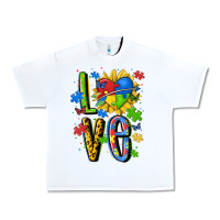 White autism love Urban Heavy Tee - MaliasSmallBusiness