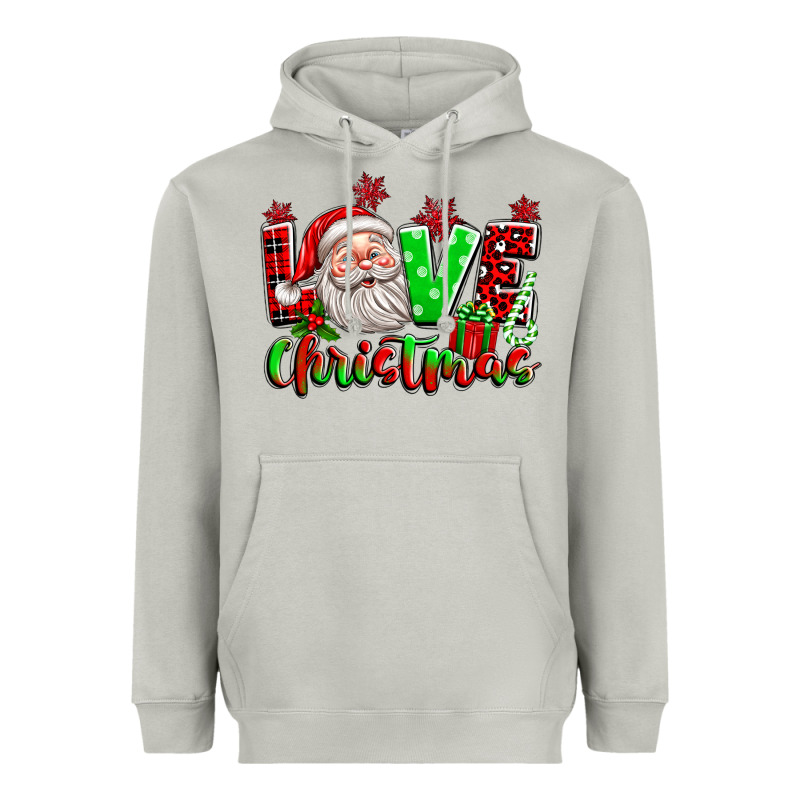 Love Christmas Santa Heavyweight Hoodie by texasbilliewilder | Teevron