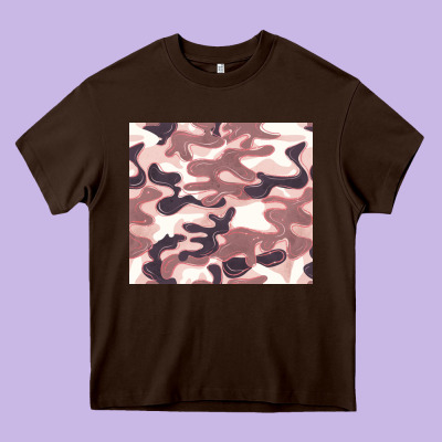 Milky Camouflage Heavy Core Tee Designed By Barkaloodesign
