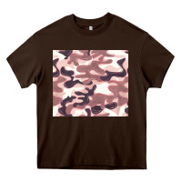 Chocolate Brown milky camouflage Heavy Core Tee - BarkalooDesign