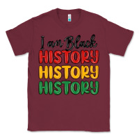 Burgundy i am black history Classic Tee - MaliasSmallBusiness