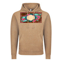 Vintage Coffee western pink flovers leopard serape   license plate template Vintage Hoodie - BarkalooDesign