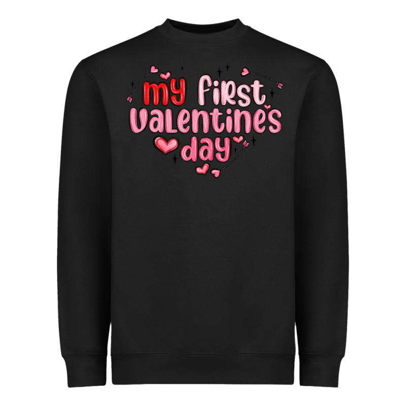 My First Valentines Day Heavyweight Sweatshirt by MaliasSmallBusiness | Teevron