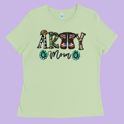 Army Mom Ladies Tee Designed By Sublimationcraftshop