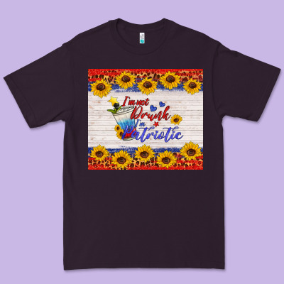 I'm Not Drunk I'm Patriotic Premium Tee Designed By Hra Design Shop