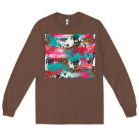 Chestnut leopard cowhide pink turquoise glitter Long Sleeve Tee - NancyCooperArtShop