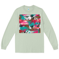 Matcha leopard cowhide pink turquoise glitter Long Sleeve Tee - NancyCooperArtShop