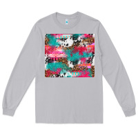 Moon Dust leopard cowhide pink turquoise glitter Long Sleeve Tee - NancyCooperArtShop