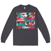 Smoke leopard cowhide pink turquoise glitter Long Sleeve Tee - NancyCooperArtShop