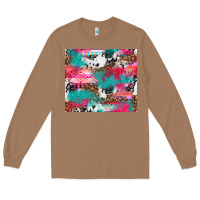 Toasted Coconut leopard cowhide pink turquoise glitter Long Sleeve Tee - NancyCooperArtShop