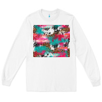 White leopard cowhide pink turquoise glitter Long Sleeve Tee - NancyCooperArtShop