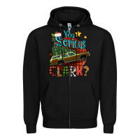Black you serious clark with christmas car Zipper Hoodie - Jasminsmagicworld