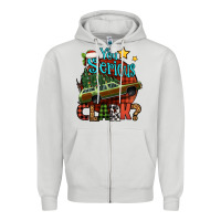 Dove Grey you serious clark with christmas car Zipper Hoodie - Jasminsmagicworld