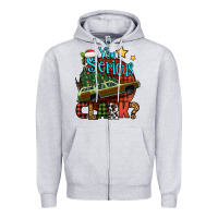 Heather Grey you serious clark with christmas car Zipper Hoodie - Jasminsmagicworld