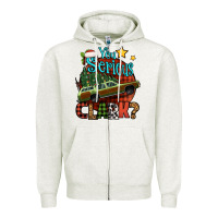 Oatmeal Heather you serious clark with christmas car Zipper Hoodie - Jasminsmagicworld