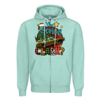 Seafoam you serious clark with christmas car Zipper Hoodie - Jasminsmagicworld