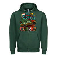 Sports Green you serious clark with christmas car Zipper Hoodie - Jasminsmagicworld