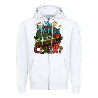 White you serious clark with christmas car Zipper Hoodie - Jasminsmagicworld