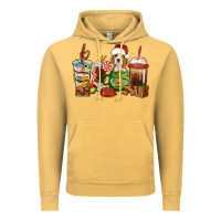 Vintage Mustard Christmas coffee cups with Beagle Vintage Hoodie - RanaPortraitStore