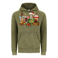 Vintage Olive Christmas coffee cups with Beagle Vintage Hoodie - RanaPortraitStore