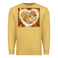 Antique Gold fall heart with leopard Premium Sweatshirt - TumblerDesignByShophia