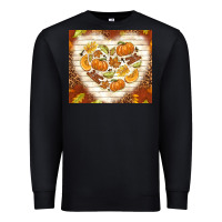 Black fall heart with leopard Premium Sweatshirt - TumblerDesignByShophia