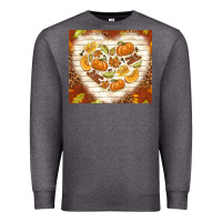 Charcoal Heather fall heart with leopard Premium Sweatshirt - TumblerDesignByShophia