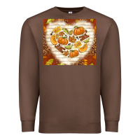 Chestnut fall heart with leopard Premium Sweatshirt - TumblerDesignByShophia