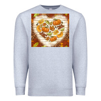 Heather Grey fall heart with leopard Premium Sweatshirt - TumblerDesignByShophia
