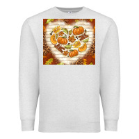 Oatmeal Heather fall heart with leopard Premium Sweatshirt - TumblerDesignByShophia