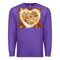 Purple fall heart with leopard Premium Sweatshirt - TumblerDesignByShophia