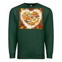 Sports Green fall heart with leopard Premium Sweatshirt - TumblerDesignByShophia