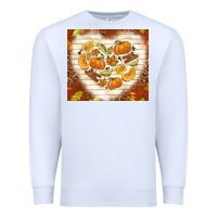 White fall heart with leopard Premium Sweatshirt - TumblerDesignByShophia
