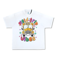 White field trip vibes Urban Heavy Tee - MaliasSmallBusiness