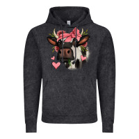 Vintage Black valentines day cow Vintage Hoodie - Jasminsmagicworld