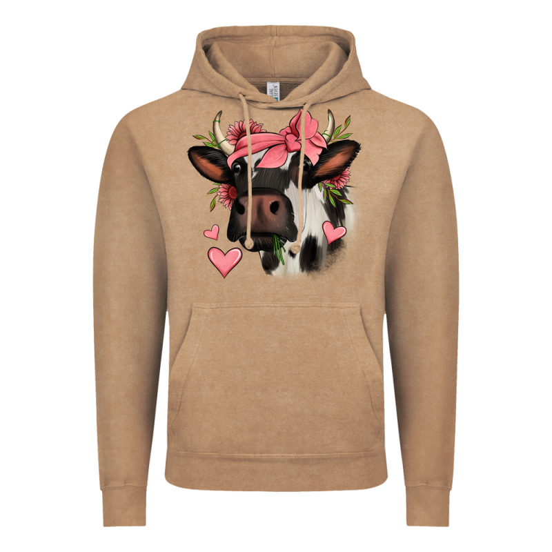 Valentines Day Cow Vintage Hoodie by Jasminsmagicworld | Teevron